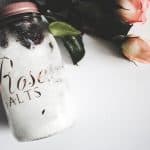 This is such a beautiful addition to your bath routine. DIY Rose bath salts recipe AND free file to cut with your Cricut!
