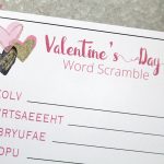 Printable Valentine's Day Word Scramble! perfect for kids of all ages! From overthebigmoon.com!