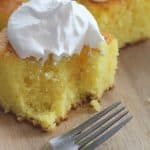 Lemon Jello Cake - the perfect summer cake! Light and fluffy and full of flavor! From overthebigmoon.com!