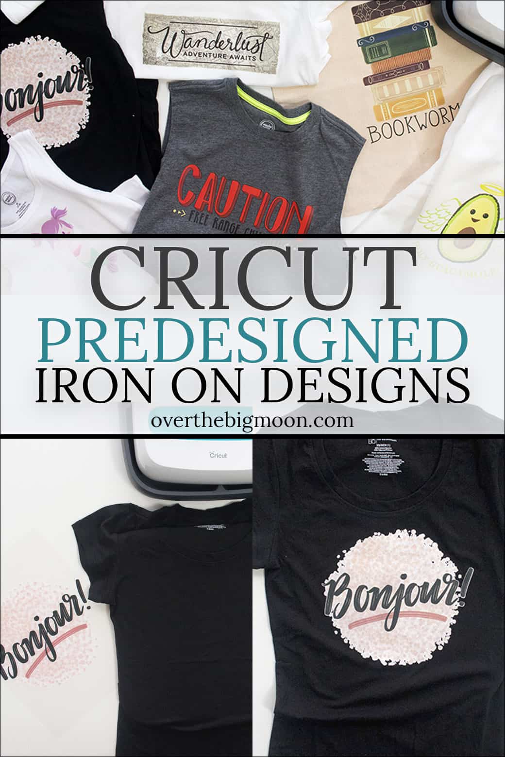 how to apply cricut iron on designs over the big moon