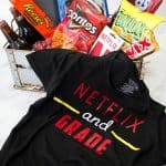 Netflix and Grade T-Shirt and Teacher Gift Basket - the perfect teacher gift from overthebigmoon.com!