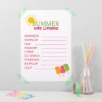 Summer Kids Word Scramble - the perfect activity for kids on a hot summer day! Plus, 3 other fun printable games! From overthebigmoon.com!