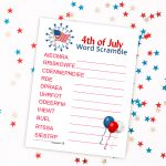 4th of July Word Scramble - perfect for elementary aged kids for this Independence Day! From overthebigmoon.com!