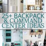25 Backpack and Command Center Organization Ideas -- come see lots of ideas to help you organize your home! From overthebigmoon.com!