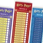 Harry Potter Printable Bookmarks - this is the perfect way for kiddos to track their progress through the Harry Potter books! From overthebigmoon.com!