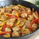 Buffalo Ranch Chicken Fajitas - a super easy 30 minute meal idea! From overthebigmoon.com!