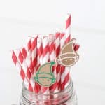 Elf Straw Toppers - perfect for Elf Milk and Cookies setup! From overthebigmoon.com!