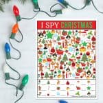 I Spy Christmas Printable Game for kids! The perfect activity for kids during the holidays! From overthebigmoon.com!