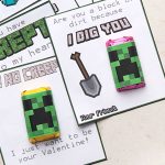 Free Printable Minecraft Valentine's - tons of sayings + creeper mini candy bar wrappers! From overthebigmoon.com!