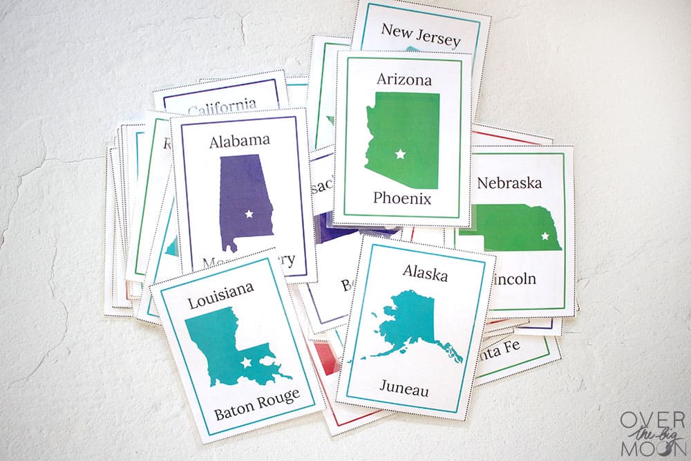 States And Capitals Printable Flashcards - Templates Online