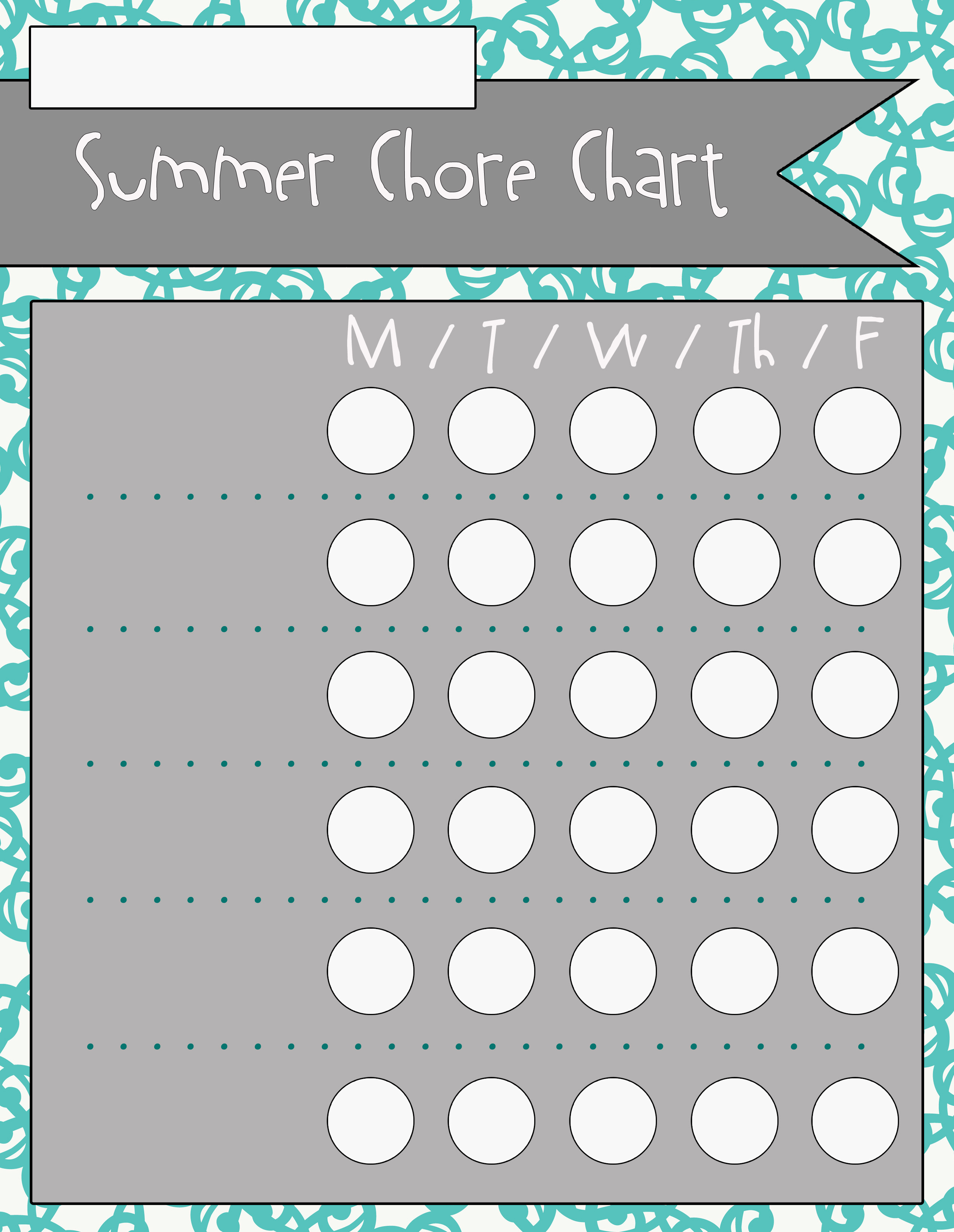 Boy Scout Chore Chart