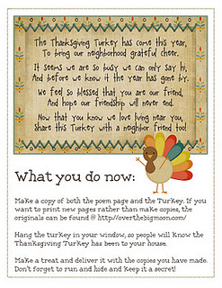 Neighborhood Thanksgiving Turkey Printable Set - Over The Big Moon